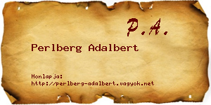 Perlberg Adalbert névjegykártya